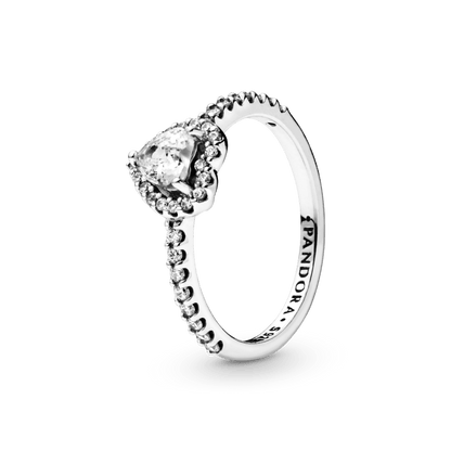 Anillo Corazón Elevado Blanco