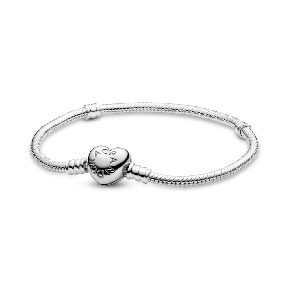 Brazalete Pandora Moments Cadena de Serpiente con Broche de Corazón